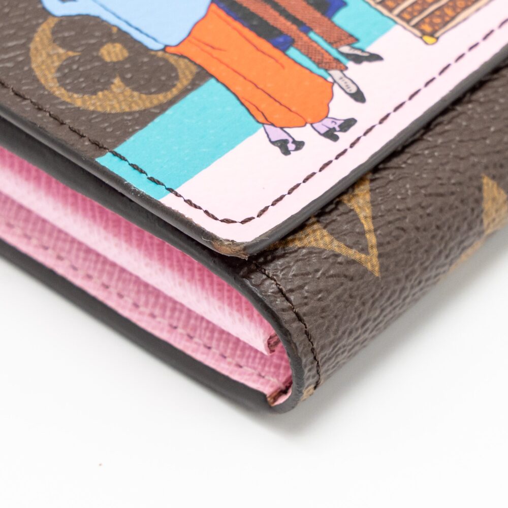 AAA Replica Louis Vuitton LV SARAH WALLET 2016 CHRISTMAS LIMITED EDITION MONOGRAM CANVAS ROSE BALLERINE GHW