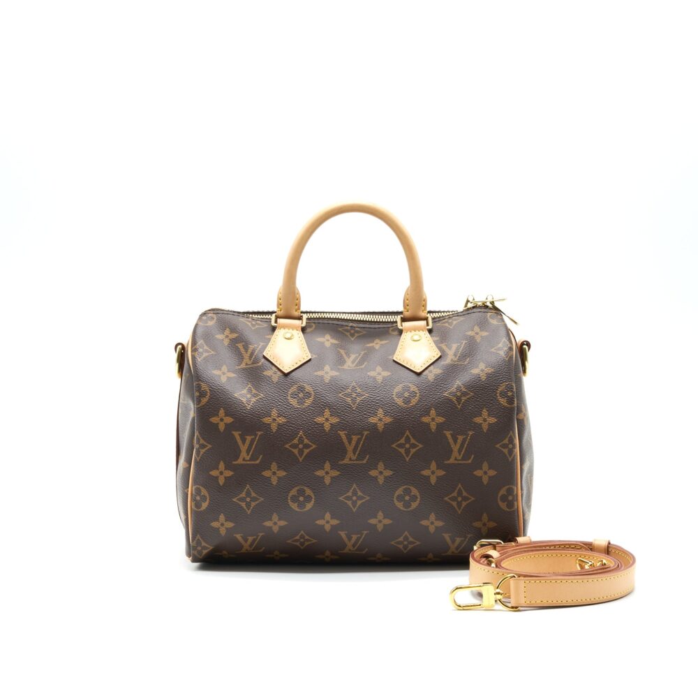 AAA Replica Louis Vuitton LV SPEEDY 25 MONOGRAM CANVAS WITH INITIAL