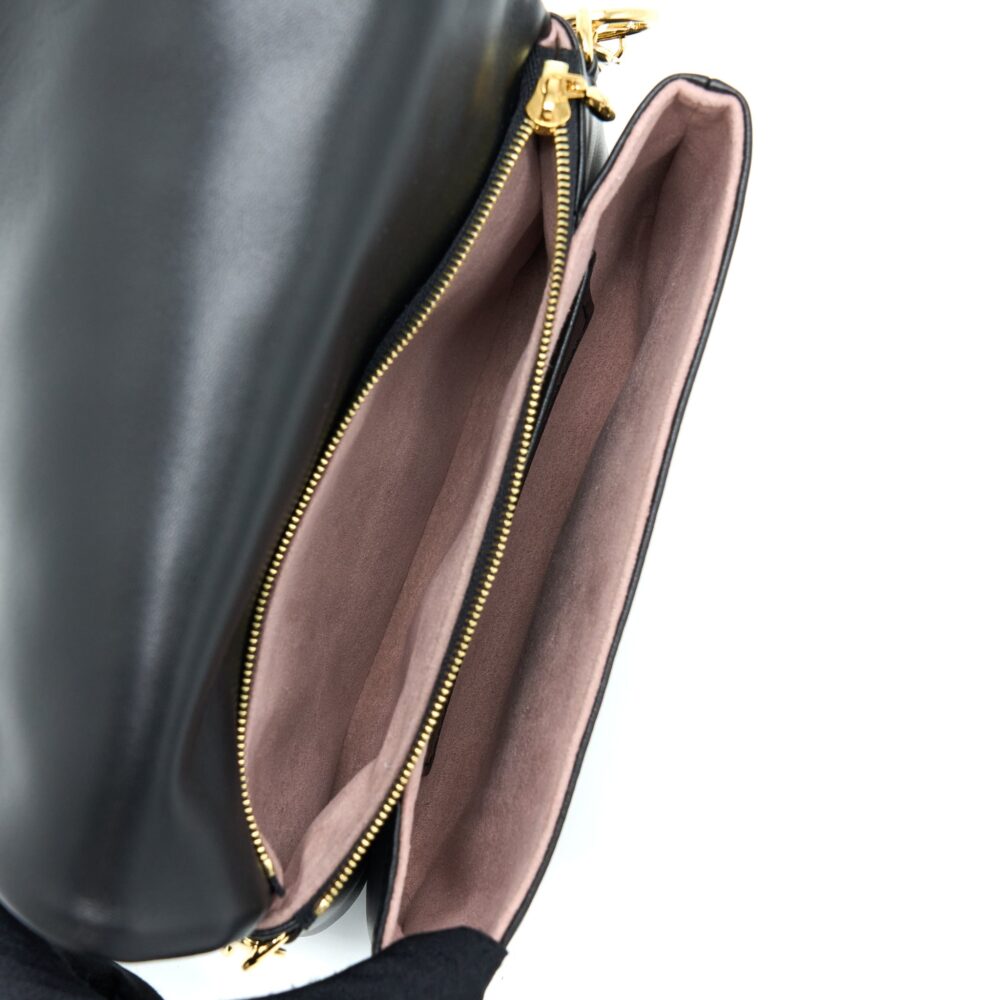 AAA Replica Louis Vuitton LV POCHETTE COUSSIN MONOGRAM-EMBOSSED LAMBSKIN BLACK GHW