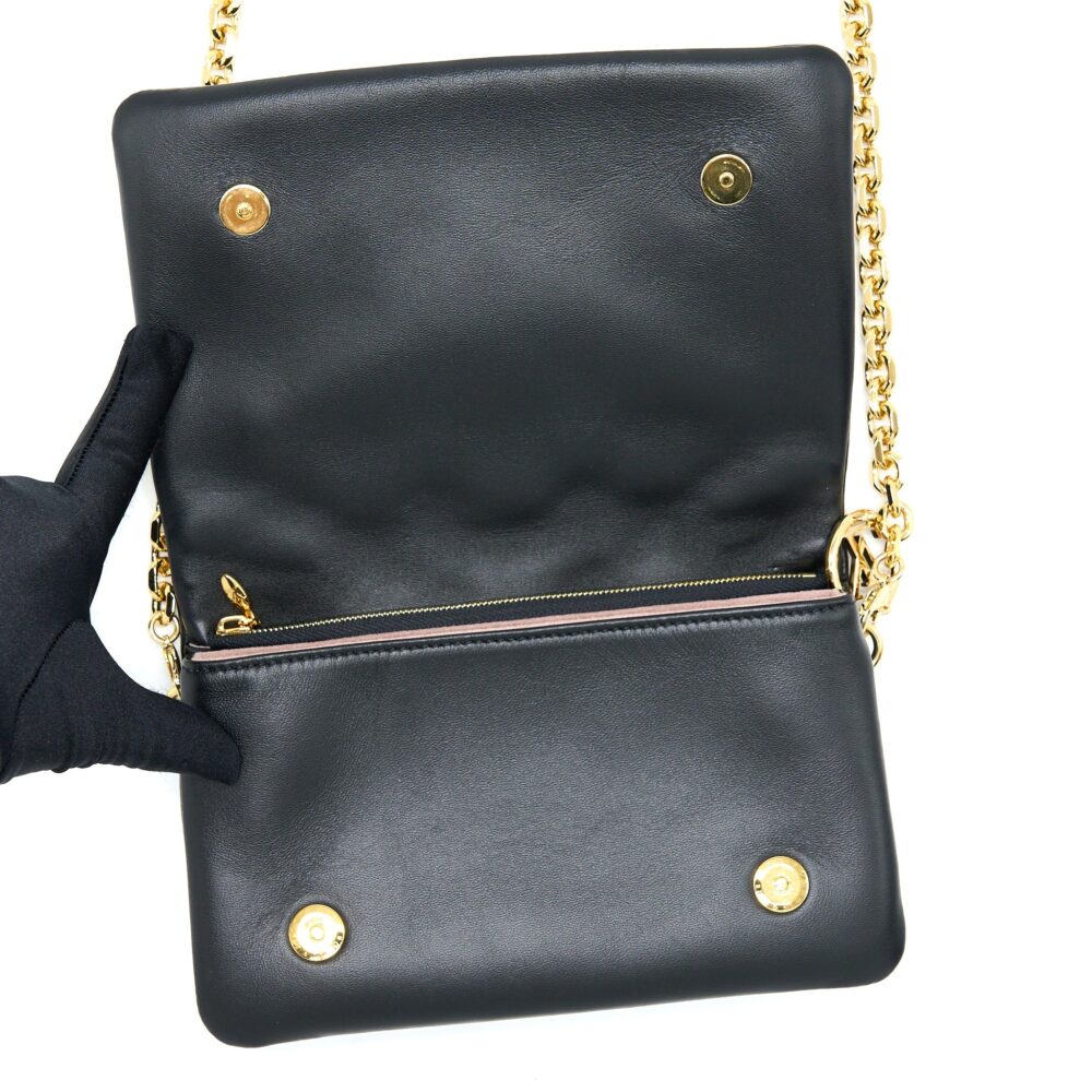 AAA Replica Louis Vuitton LV POCHETTE COUSSIN MONOGRAM-EMBOSSED LAMBSKIN BLACK GHW