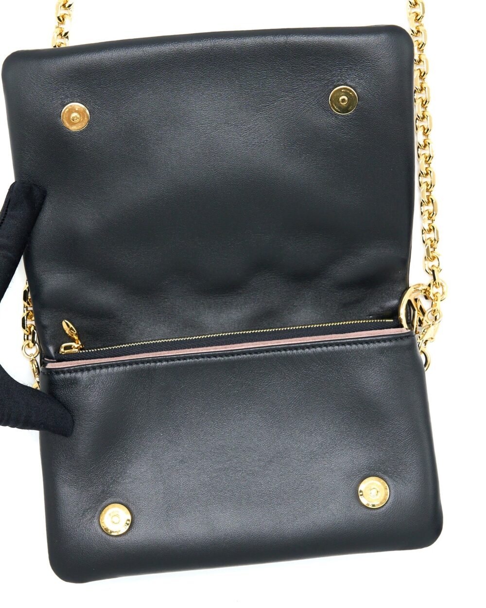 AAA Replica Louis Vuitton LV POCHETTE COUSSIN MONOGRAM-EMBOSSED LAMBSKIN BLACK GHW