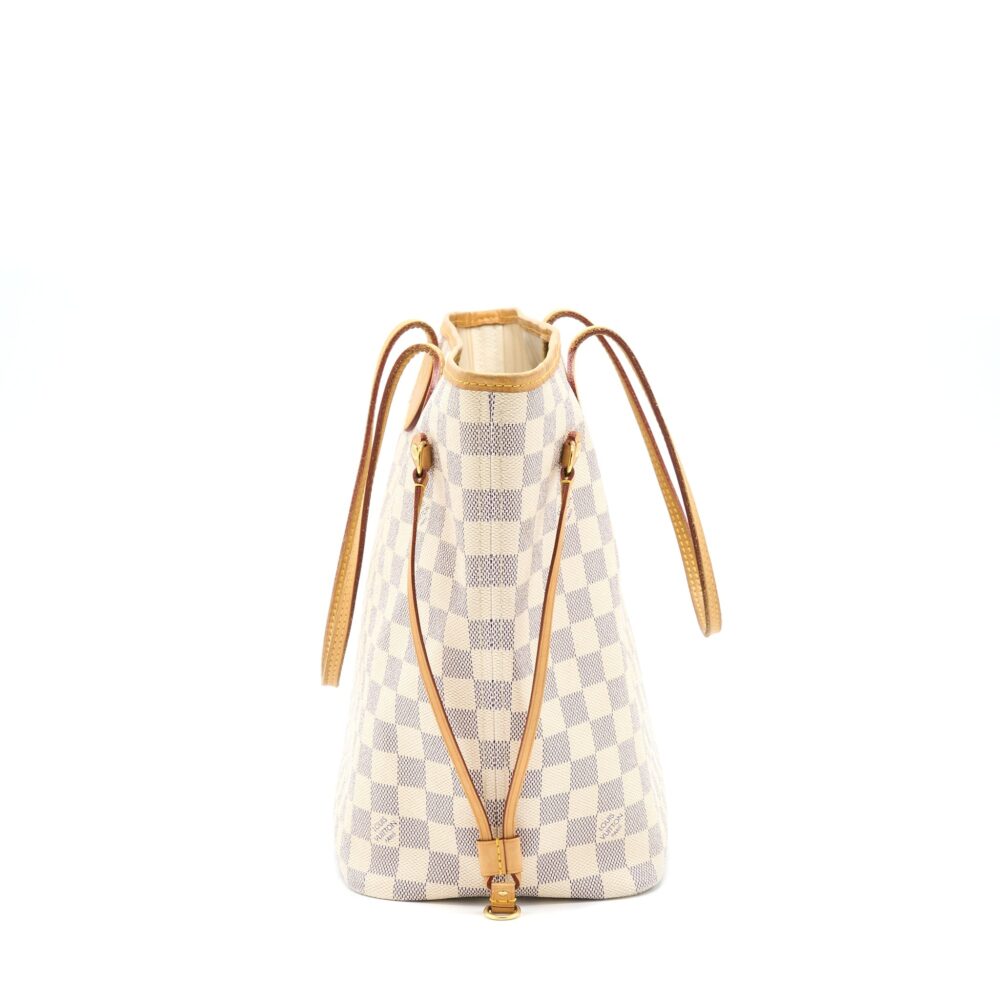 AAA Replica Louis Vuitton LV NEVERFULL MM DAMIER AZUR GHW