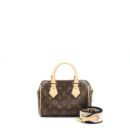 AAA Replica Louis Vuitton LV SPEEDY BANDOULIERE 20 MONOGRAM CANVAS WITH BLACK STRAP GHW