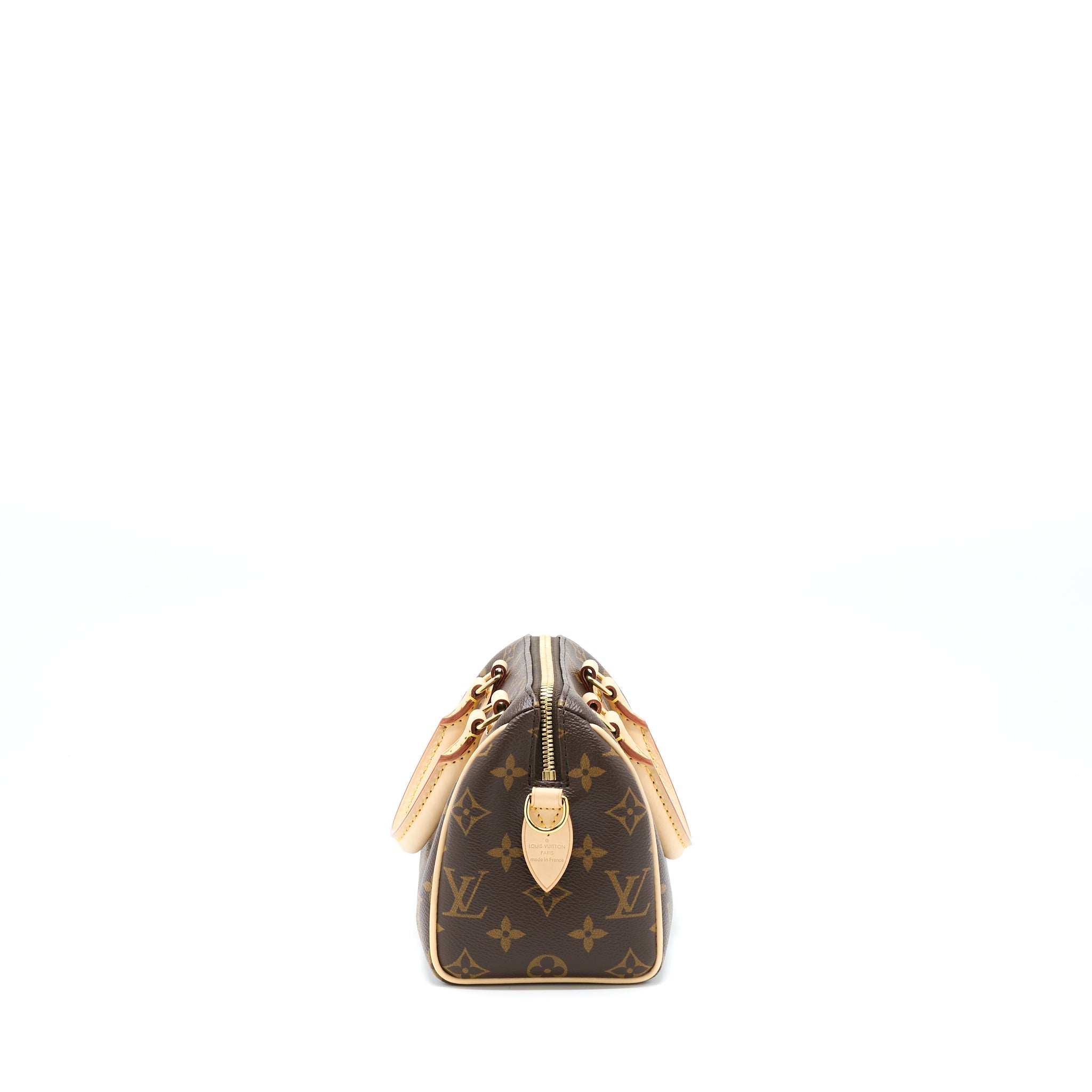 AAA Replica Louis Vuitton LV SPEEDY BANDOULIERE 20 MONOGRAM CANVAS WITH BLACK STRAP GHW