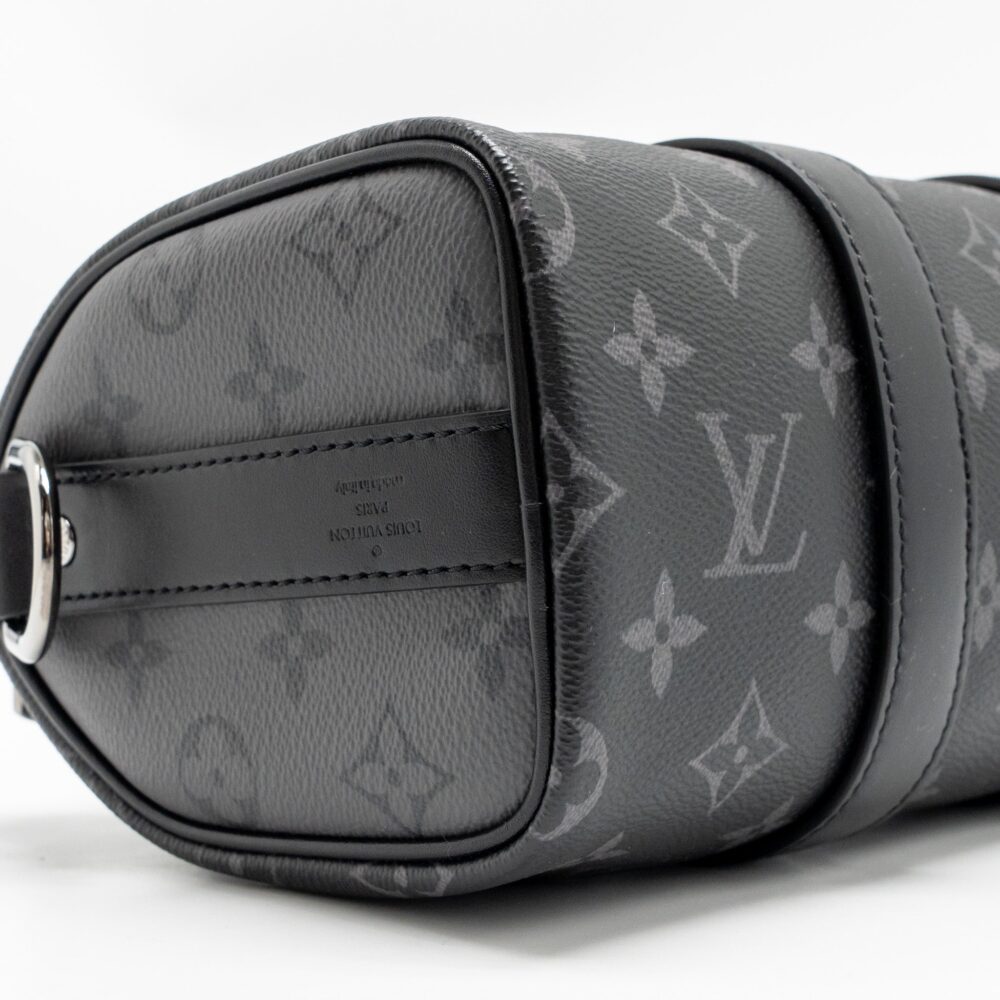 AAA Replica Louis Vuitton LV KEEPALL BANDOULIERE 25 MONOGRAM ECLIPSE SHW