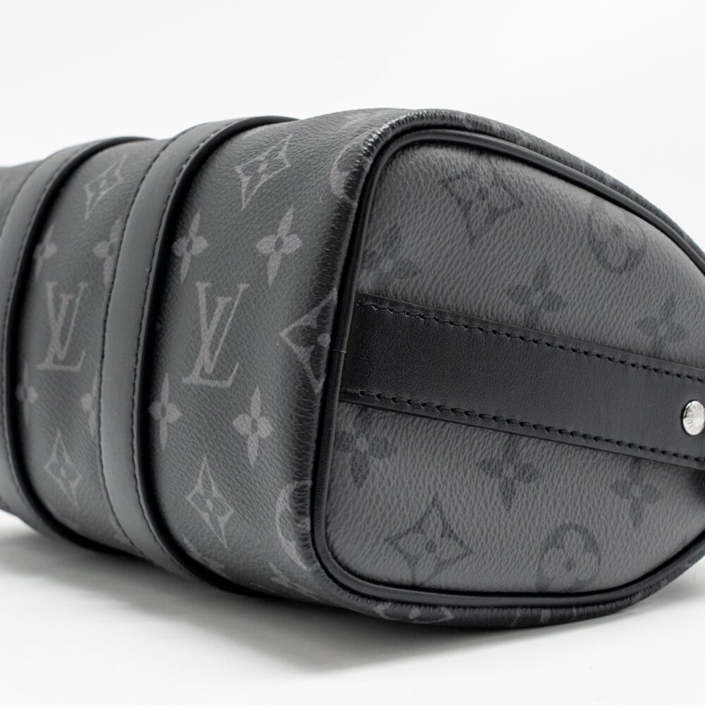 AAA Replica Louis Vuitton LV KEEPALL BANDOULIERE 25 MONOGRAM ECLIPSE SHW