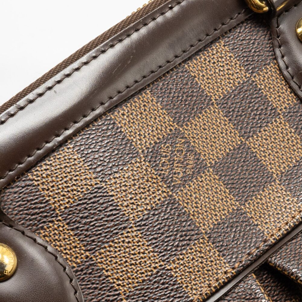 AAA Replica Louis Vuitton LV TREVI TOTE BAG DAMIER EBENE CANVAS GHW