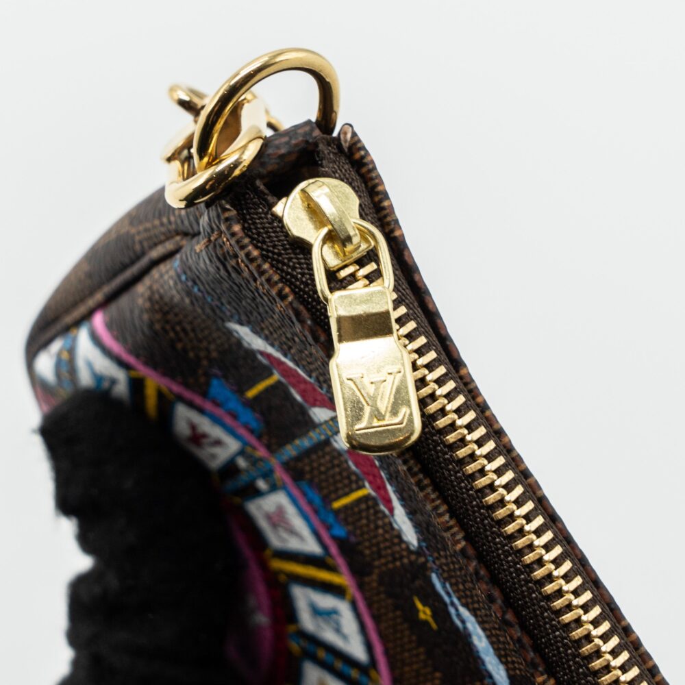 AAA Replica Louis Vuitton LV MINI POCHETTE ACCESSORIES CHRISTMAS LIMITED EDITION MULTICOLOR GHW