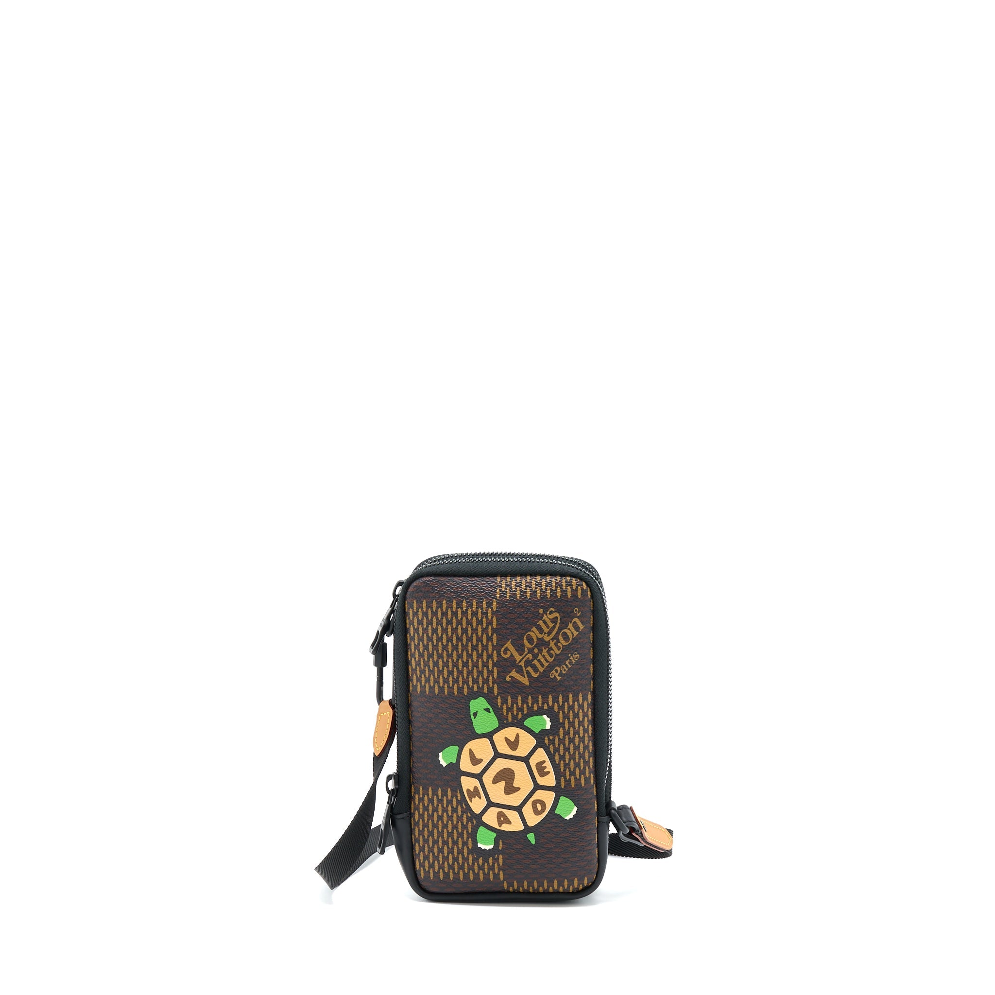 AAA Replica Louis Vuitton LV NIGO DOUBLE PHONE POUCH LIMITED EDITION BLACK HARDWARE