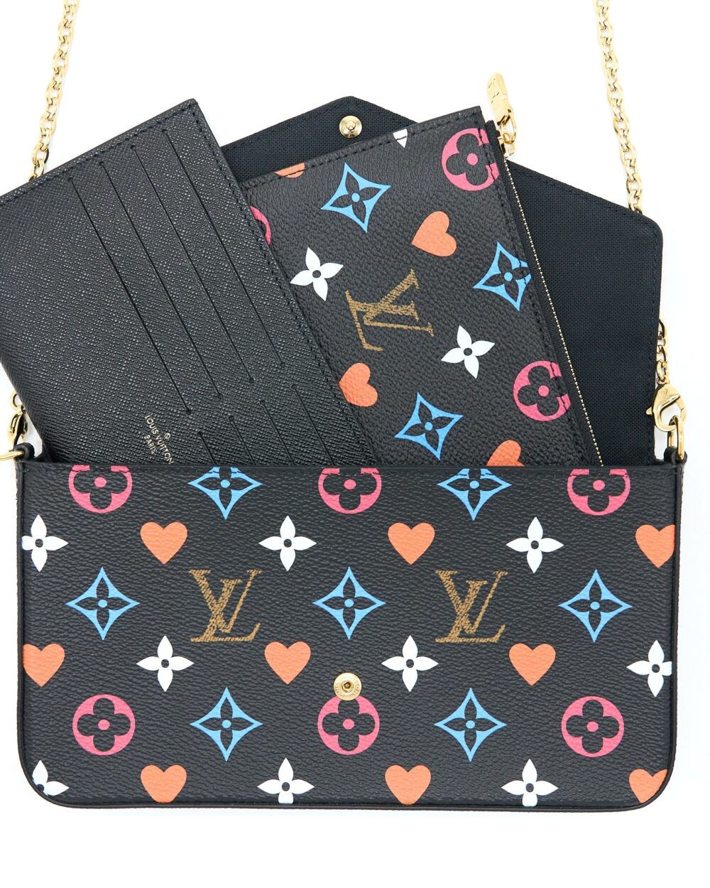 AAA Replica Louis Vuitton LV LIMITED EDITION FELICIE MULTICOLOUR MONOGRAM CANVAS GHW