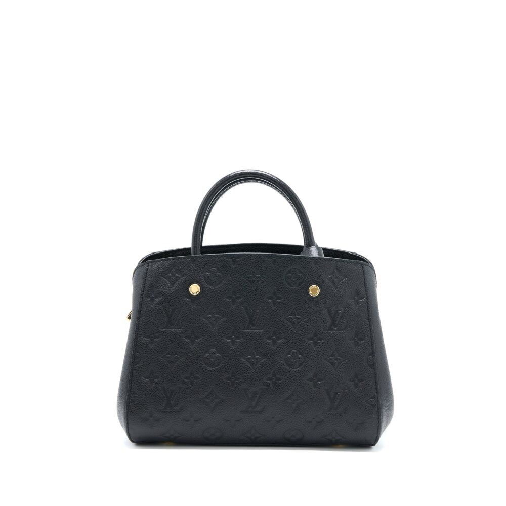 AAA Replica Louis Vuitton LV MONTAIGNE BB MONOGRAM EMPRENITE BLACK GHW