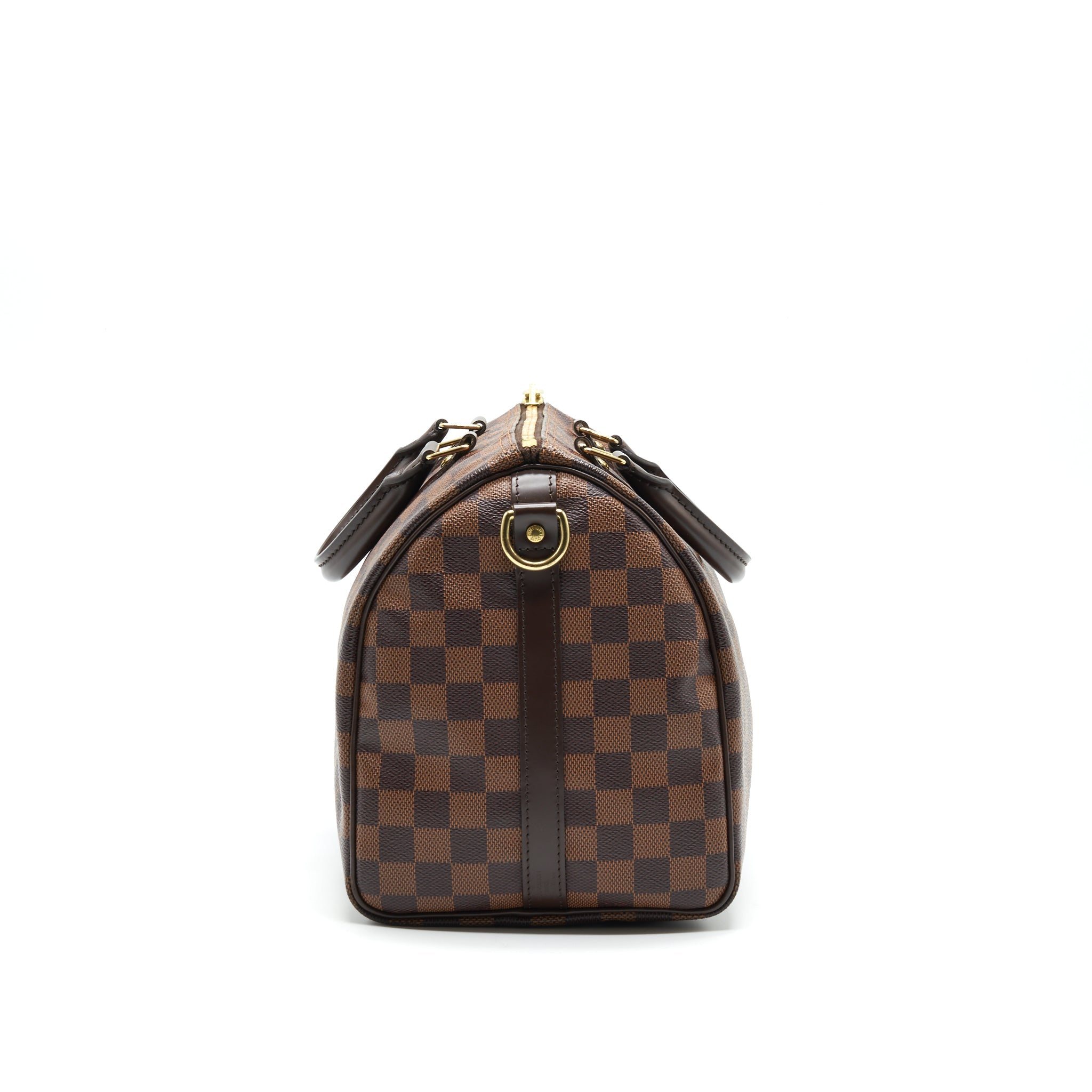 AAA Replica Louis Vuitton LV SPEEDY 30 DAMIER EBENE CANVAS HANDBAG BROWN