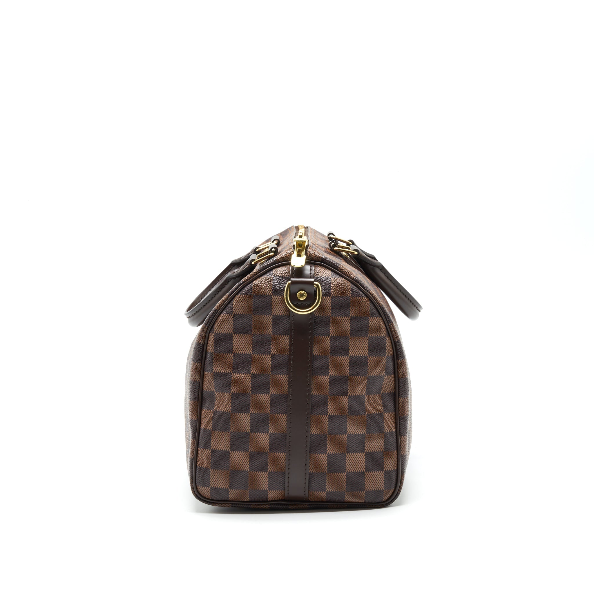 AAA Replica Louis Vuitton LV SPEEDY 30 DAMIER EBENE CANVAS HANDBAG BROWN