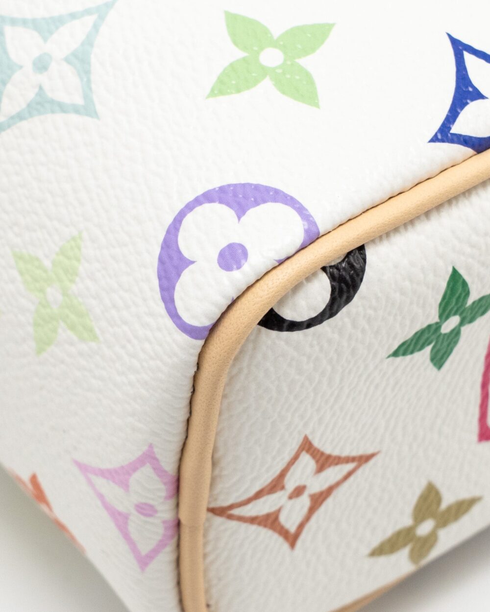 AAA Replica Louis Vuitton LV X TAKASHI MURAKAMI NANO SPEEDY MULTICOLOURED MONOGRAM CANVAS WHITE GHW