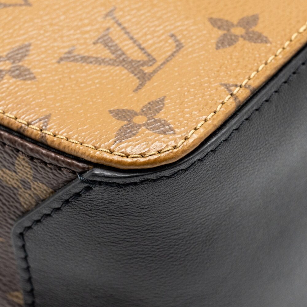 AAA Replica Louis Vuitton LV SQUARE BAG MONOGRAM REVERSE CANVAS GHW