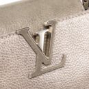 AAA Replica Louis Vuitton LV CAPUCINES BB LEATHER METALLIC SILVER SHW