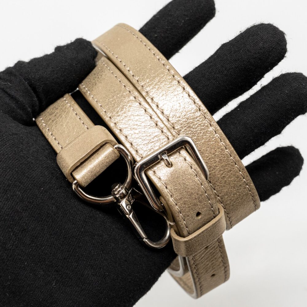 AAA Replica Louis Vuitton LV CAPUCINES BB LEATHER METALLIC SILVER SHW