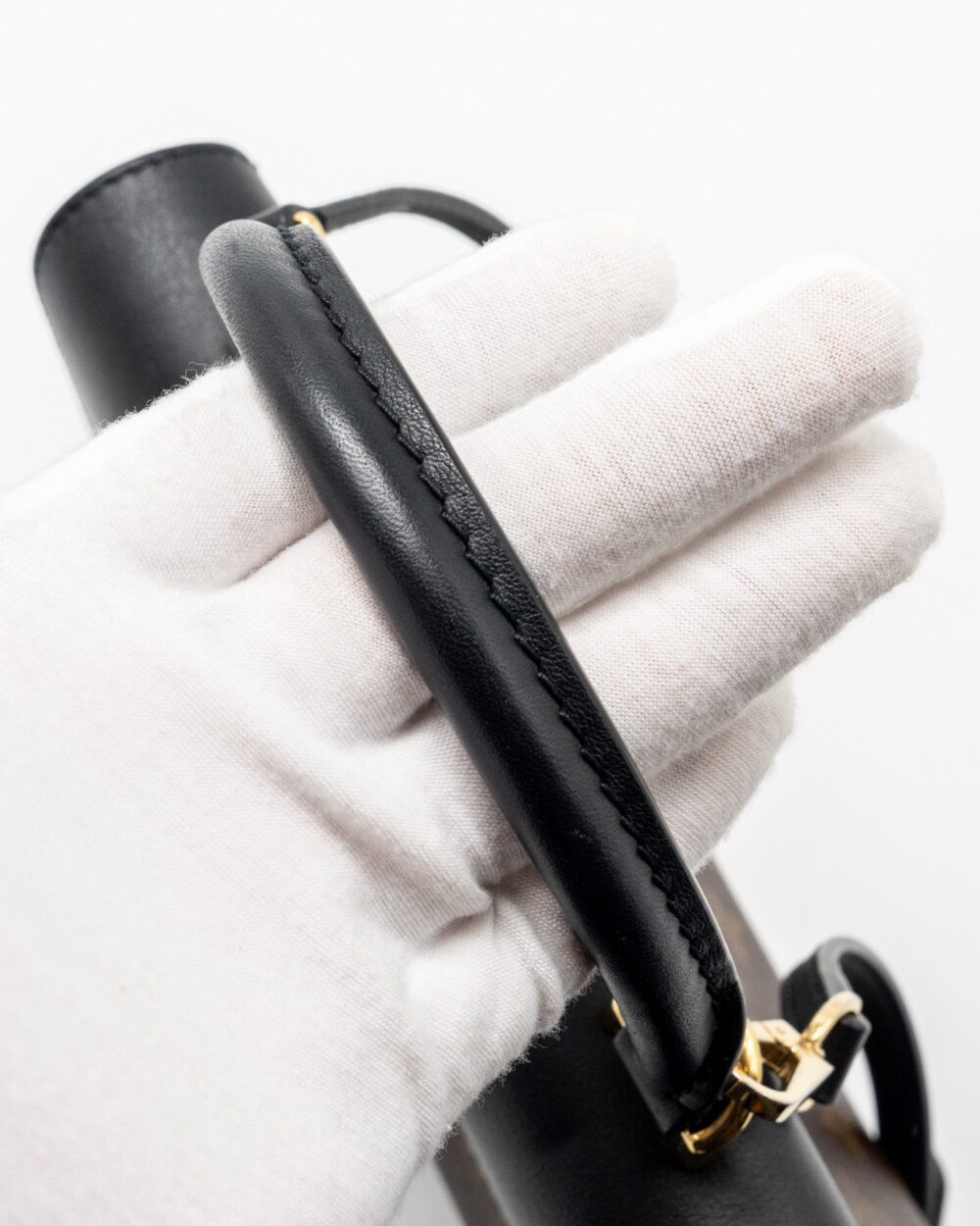 AAA Replica Louis Vuitton LV LOCKY BB MONOGRAM CANVAS/LEATHER BLACK GHW