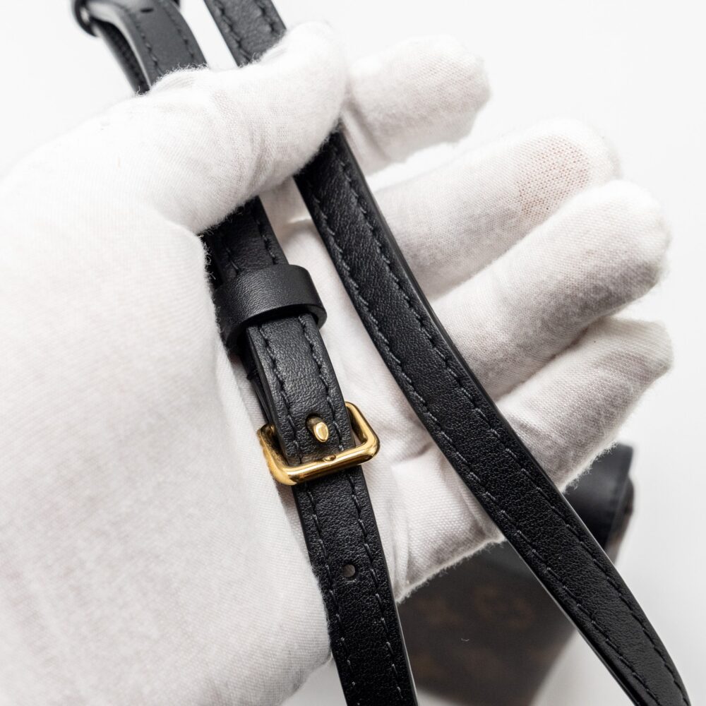 AAA Replica Louis Vuitton LV LOCKY BB MONOGRAM CANVAS/LEATHER BLACK GHW