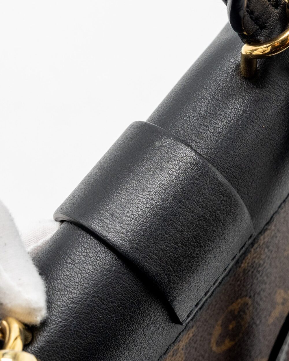 AAA Replica Louis Vuitton LV LOCKY BB MONOGRAM CANVAS/LEATHER BLACK GHW