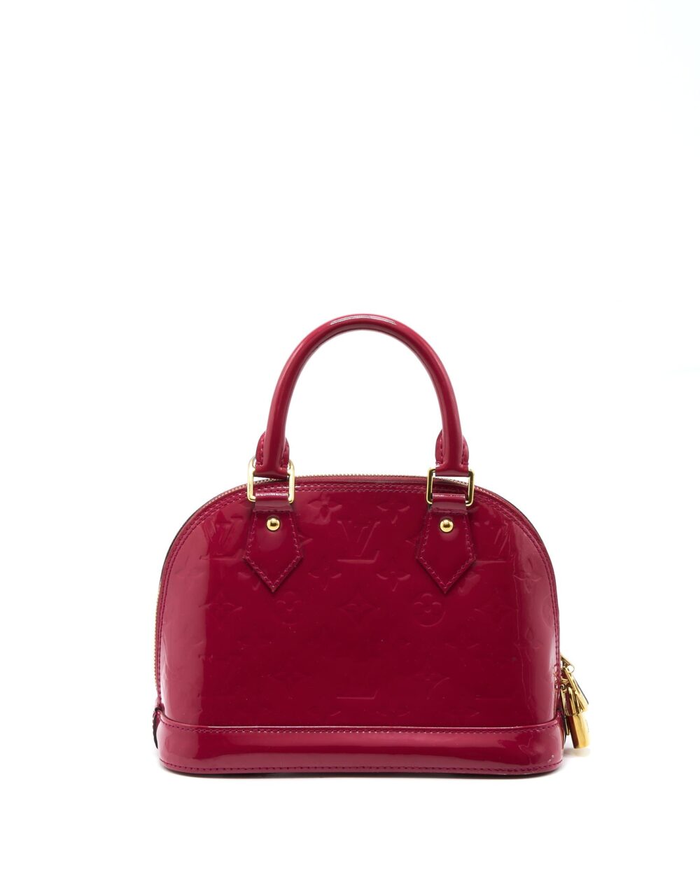 AAA Replica Louis Vuitton LV ALMA BB PATENT DARK PINK GHW