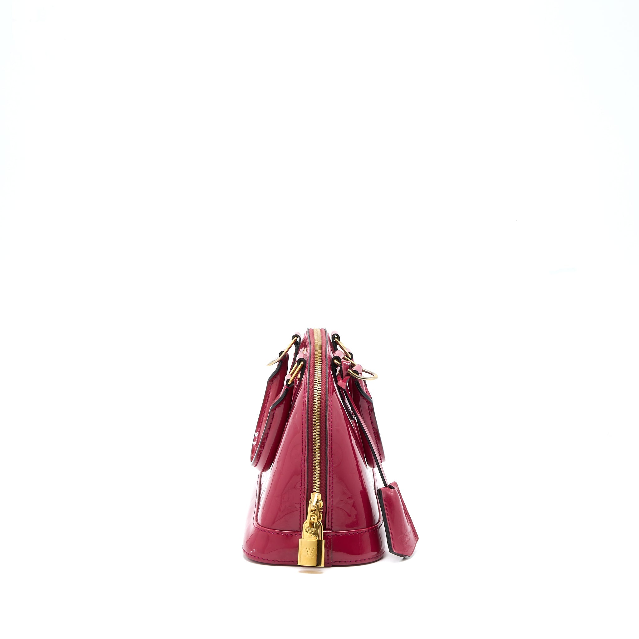 AAA Replica Louis Vuitton LV ALMA BB PATENT DARK PINK GHW