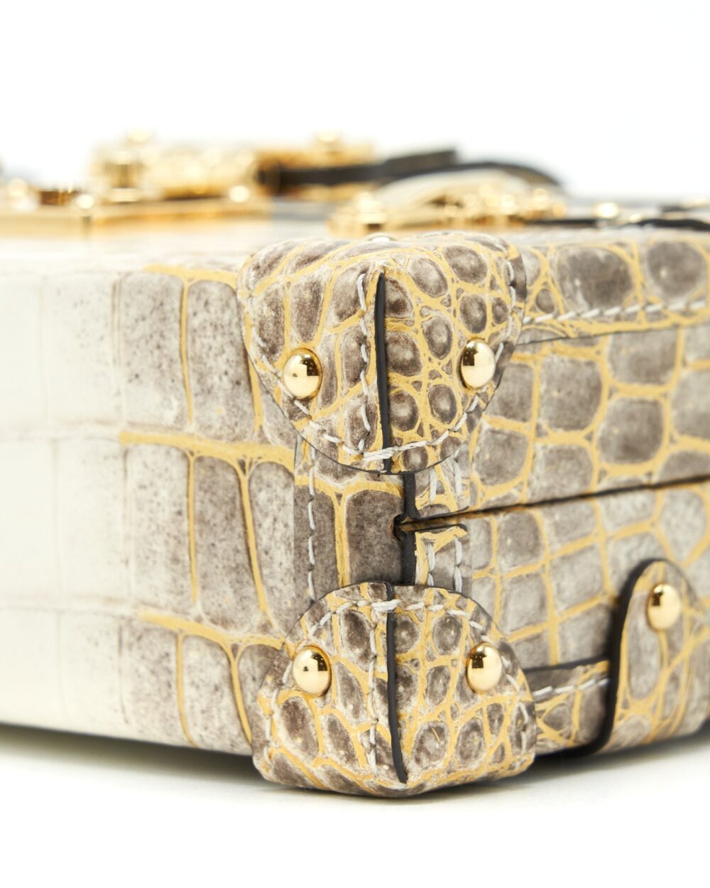 AAA Replica Louis Vuitton LV PETITE MALLE NILOTICUS CROCODILE WHITE GHW