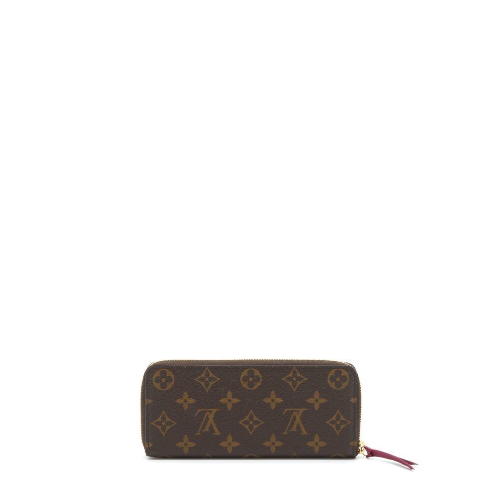 AAA Replica Louis Vuitton LV CLEMENCE LONG WALLET MONOGRAM CANVAS FUCHSIA