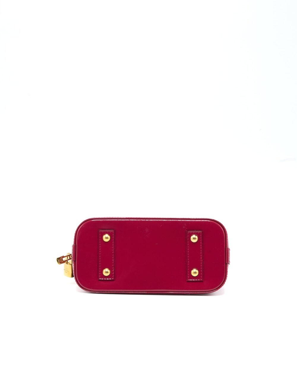 AAA Replica Louis Vuitton LV ALMA BB PATENT DARK PINK GHW