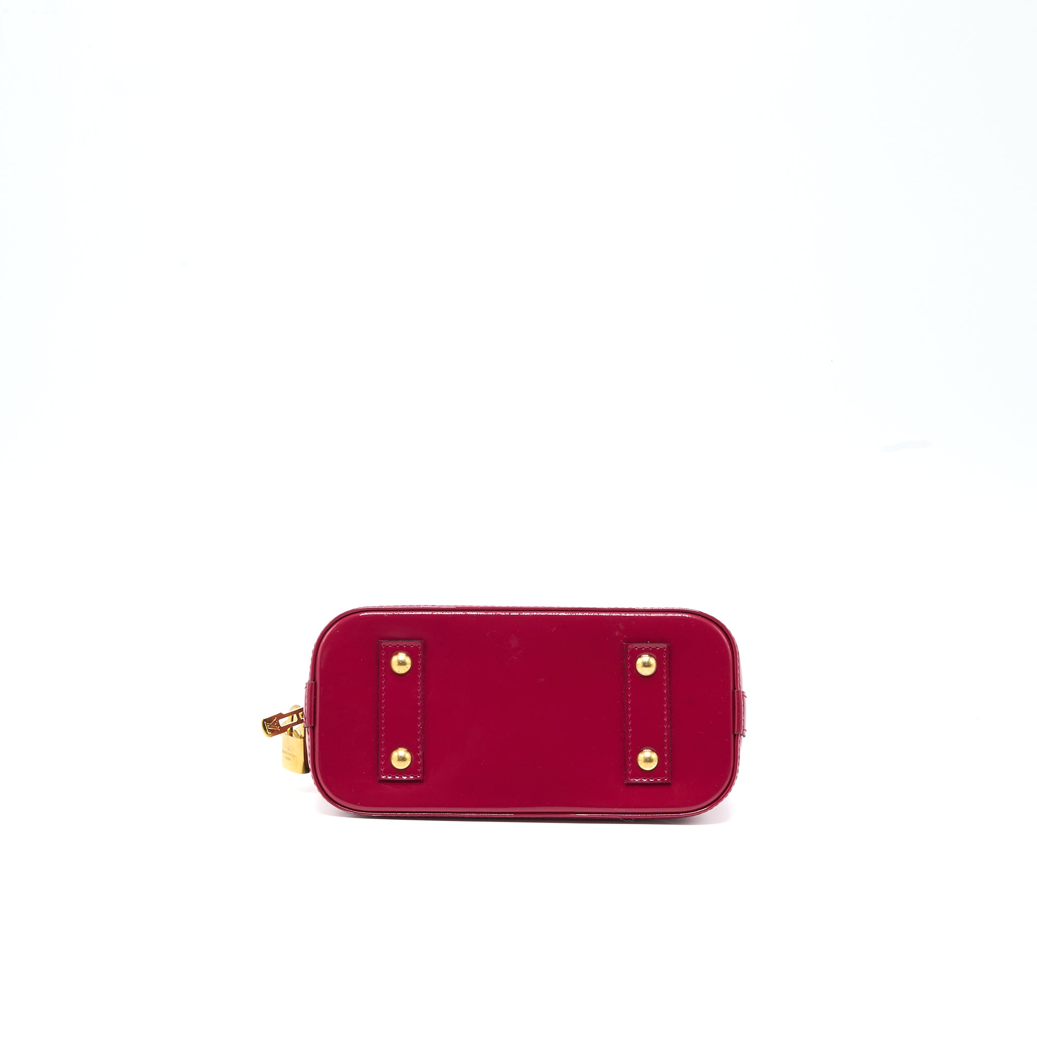 AAA Replica Louis Vuitton LV ALMA BB PATENT DARK PINK GHW