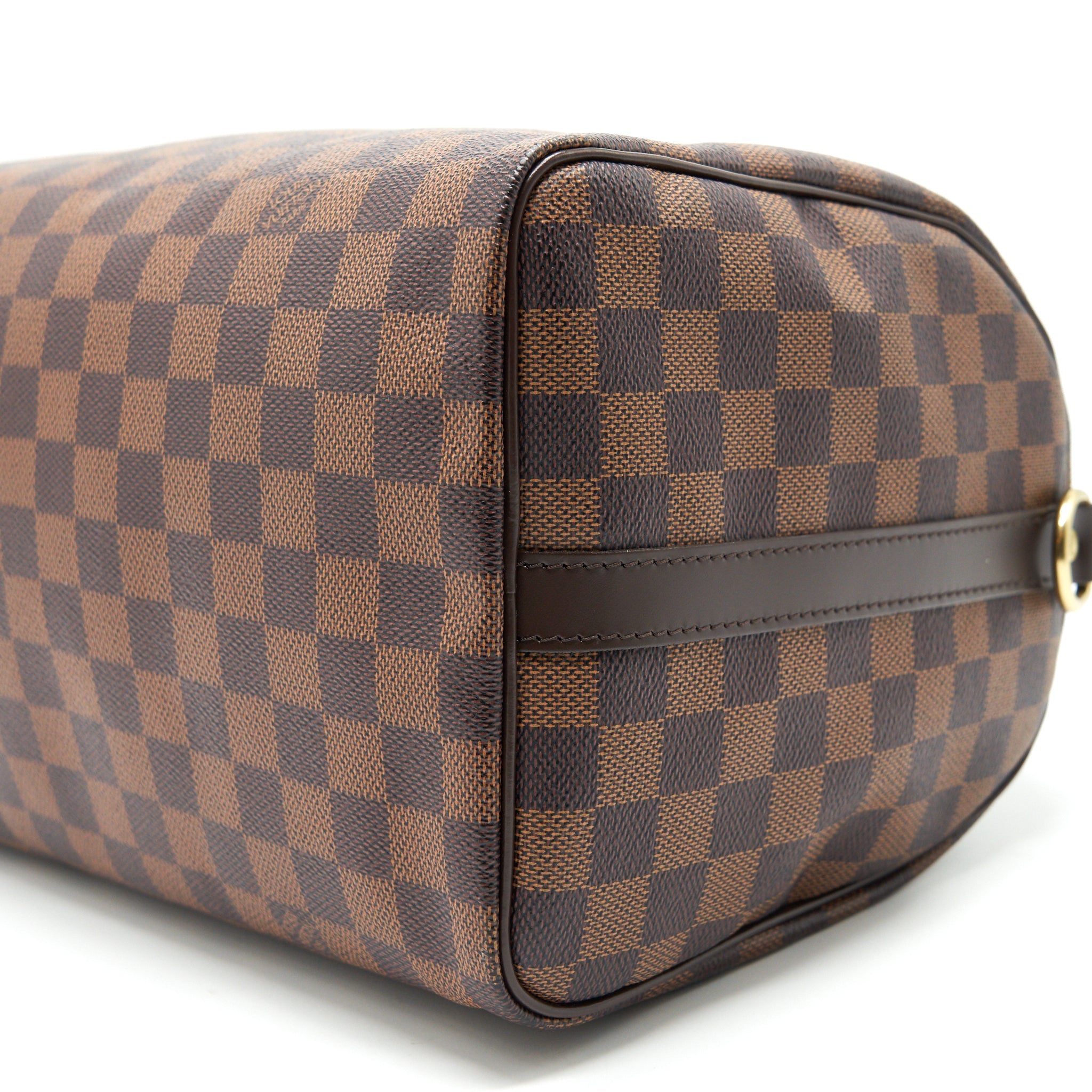 AAA Replica Louis Vuitton LV SPEEDY 30 DAMIER EBENE CANVAS HANDBAG BROWN