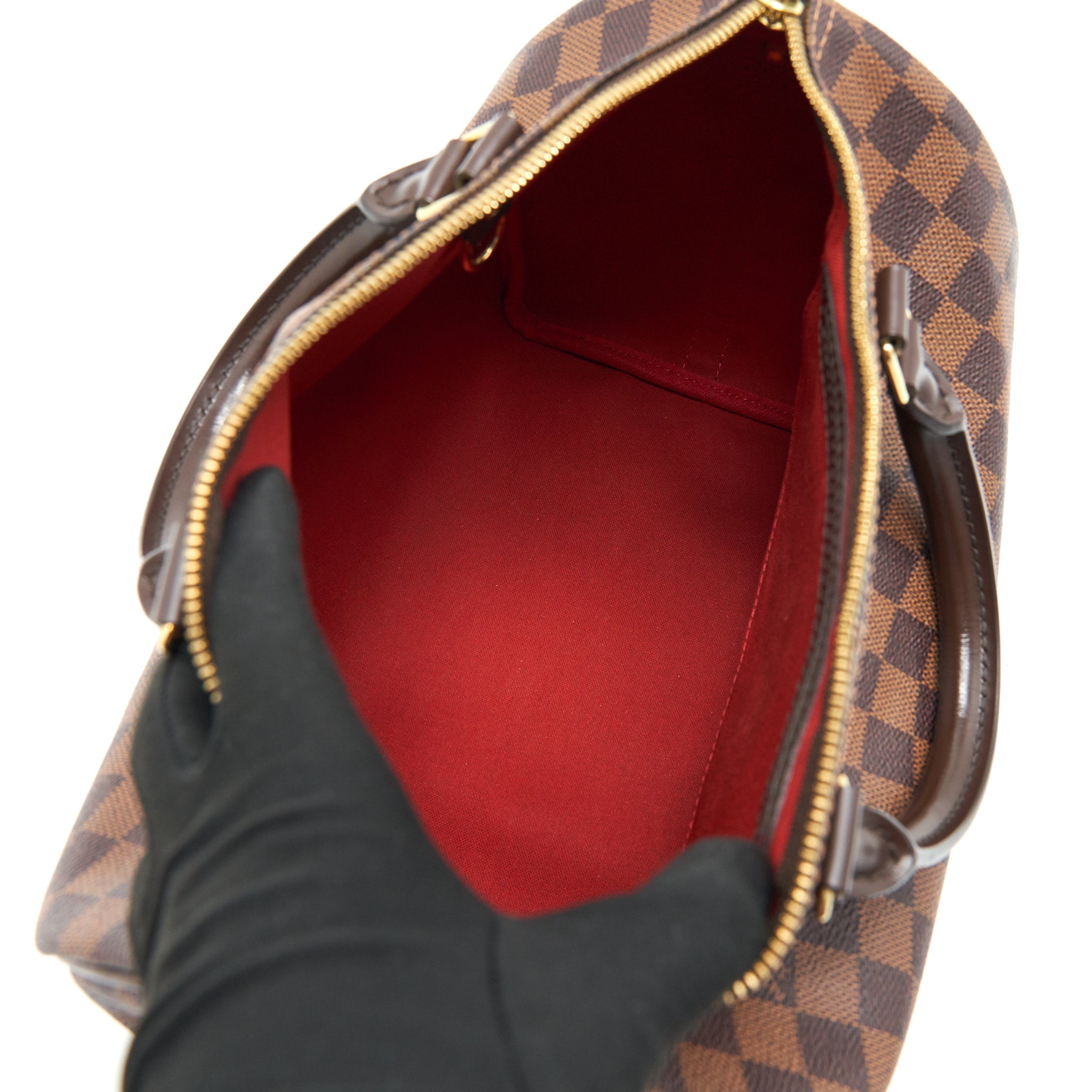 AAA Replica Louis Vuitton LV SPEEDY 30 DAMIER EBENE CANVAS HANDBAG BROWN