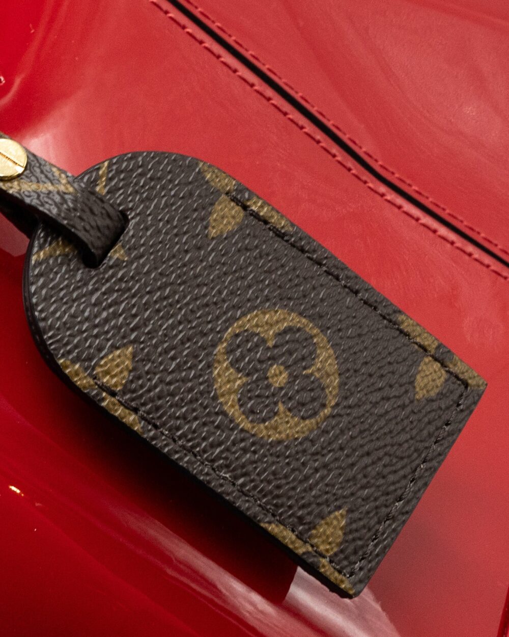AAA Replica Louis Vuitton LV ALMA BB LIMITED EDITION VERNI MIROIR PATENT RED/MONOGRAM CANVAS GHW