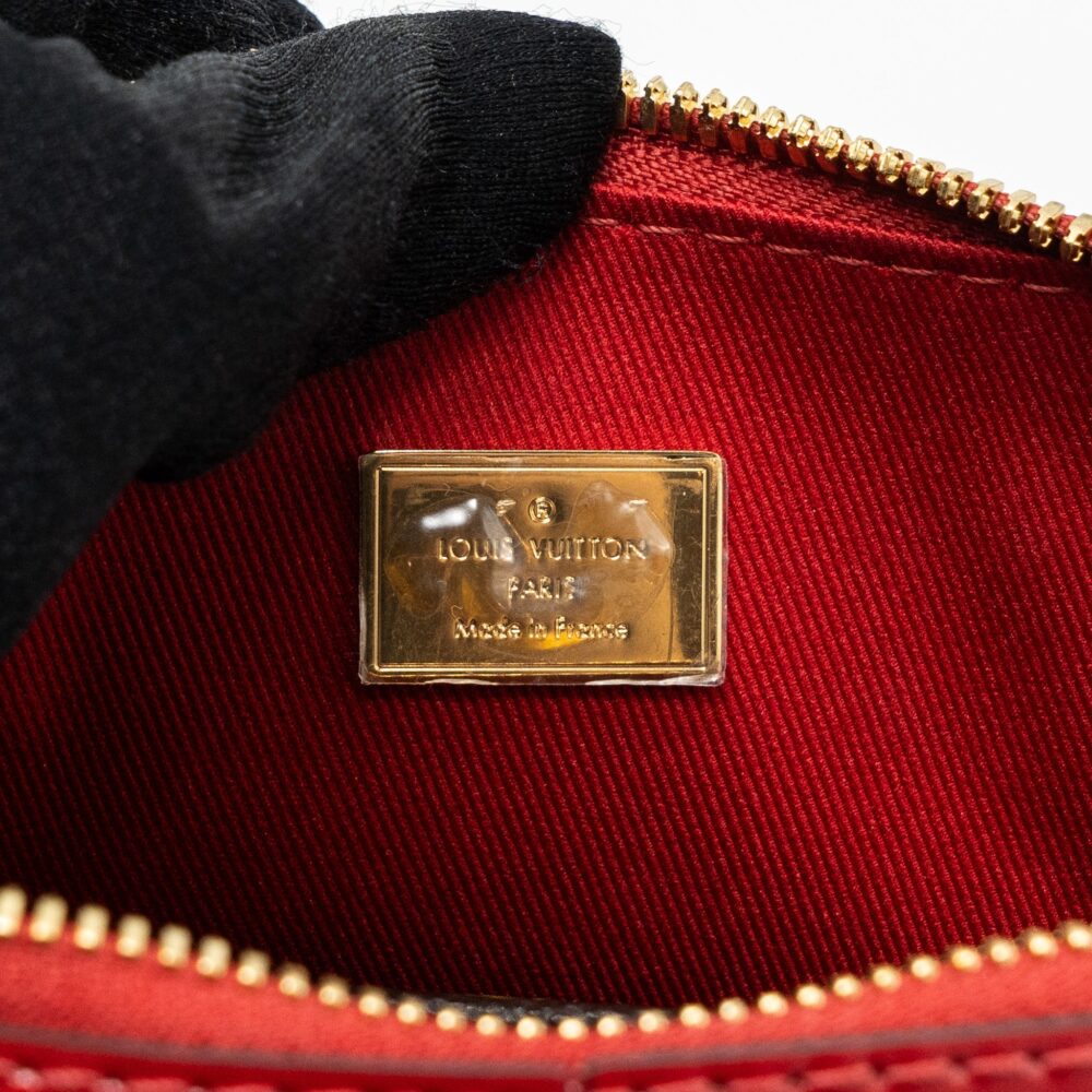 AAA Replica Louis Vuitton LV ALMA BB LIMITED EDITION VERNI MIROIR PATENT RED/MONOGRAM CANVAS GHW