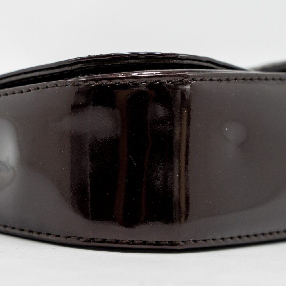 AAA Replica Louis Vuitton LV SOBE CLUTCH PATENT LEATHER DARK PURPLE GHW