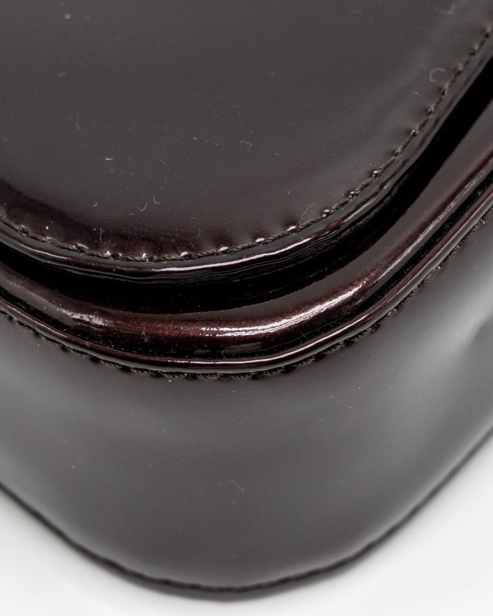 AAA Replica Louis Vuitton LV SOBE CLUTCH PATENT LEATHER DARK PURPLE GHW