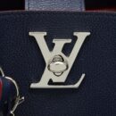AAA Replica Louis Vuitton LV LOCKME BUCKET BAG NAVY/RED WITH AN EXTRA BAG CHARM SHW