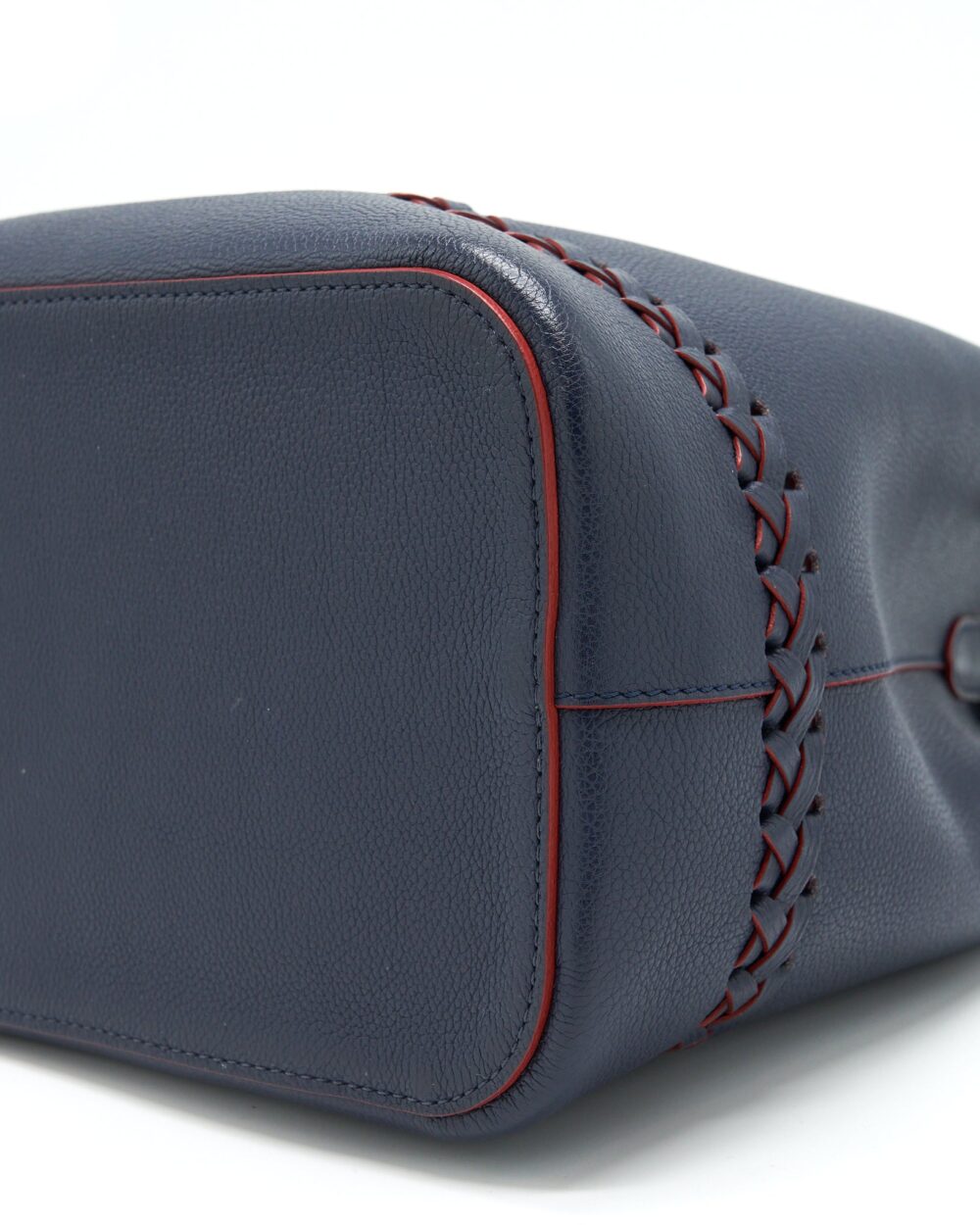 AAA Replica Louis Vuitton LV LOCKME BUCKET BAG NAVY/RED WITH AN EXTRA BAG CHARM SHW