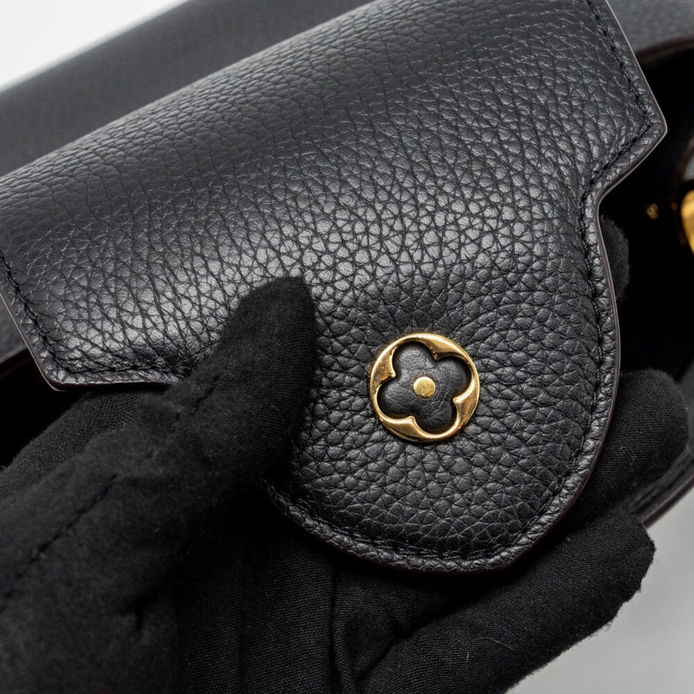 AAA Replica Louis Vuitton LV CAPUCINES BB TAURILLON CALFSKIN BLACK GHW