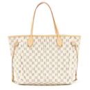 AAA Replica Louis Vuitton LV NEVERFULL MM DAMIER AZUR CANVAS /ROSE BALLERINE (NO INNER POUCH)