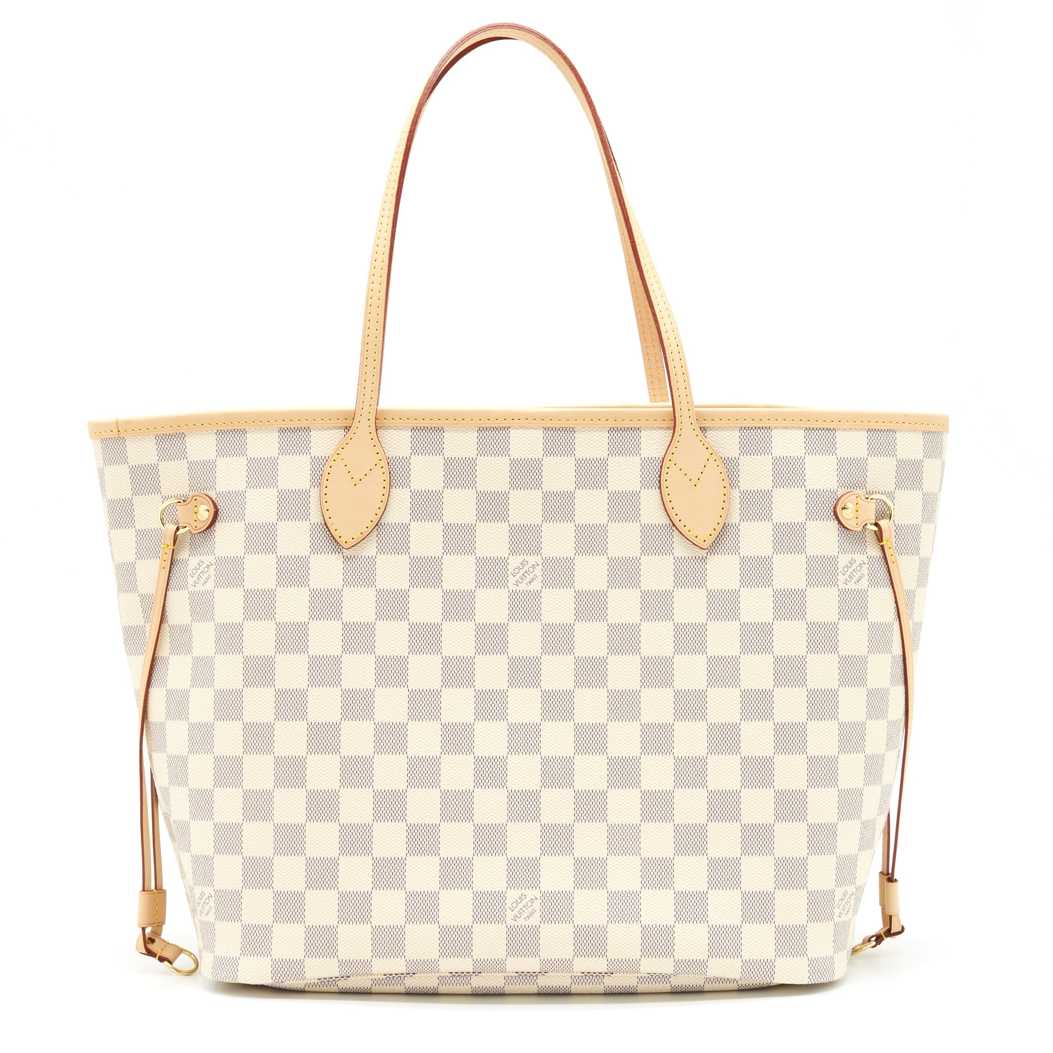 AAA Replica Louis Vuitton LV NEVERFULL MM DAMIER AZUR CANVAS /ROSE BALLERINE (NO INNER POUCH)