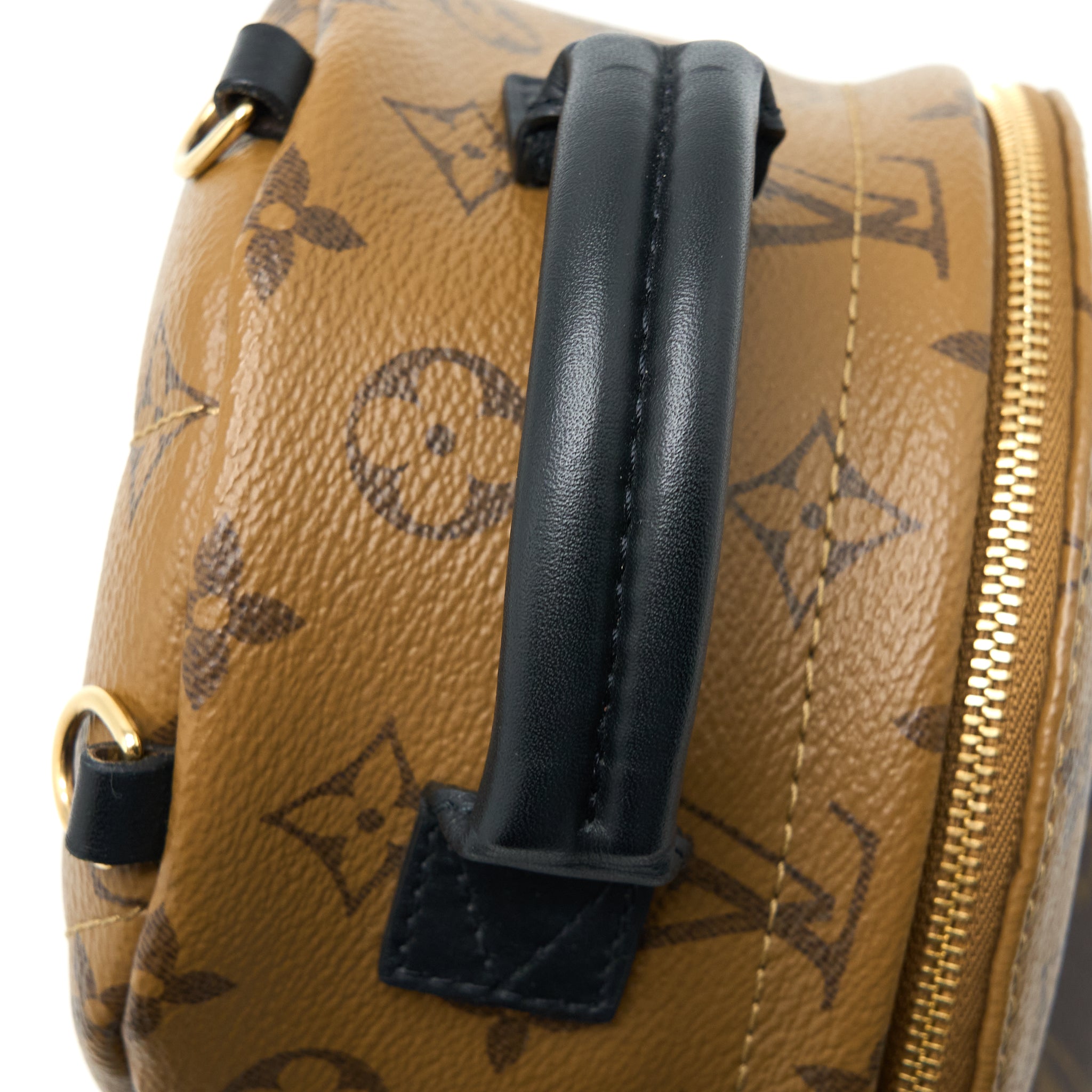 AAA Replica Louis Vuitton LV PALM SPRINGS MINI BACKPACK MONOGRAM REVERSE CANVAS GHW