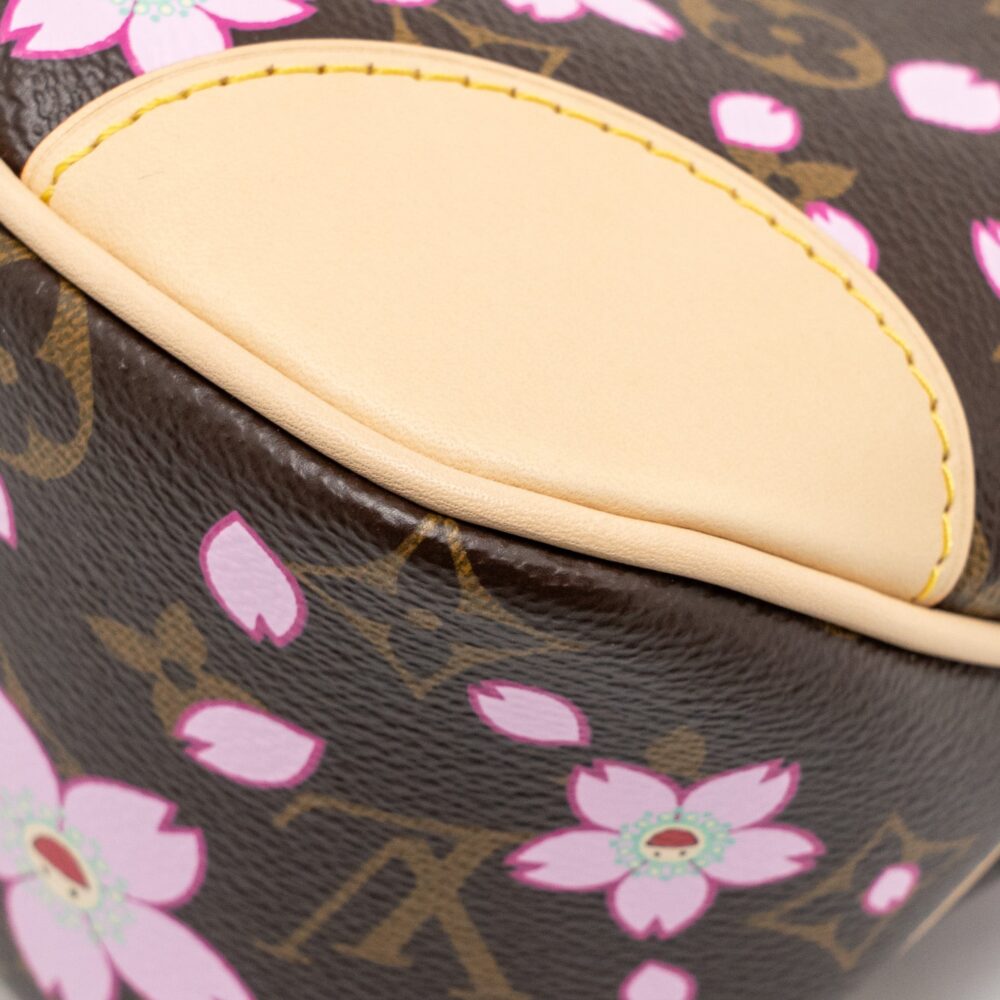 AAA Replica Louis Vuitton LV X TAKASHI MURAKAMI BOULOGNE PM CHERRY BLOSSOM MONOGRAM CANVAS GHW