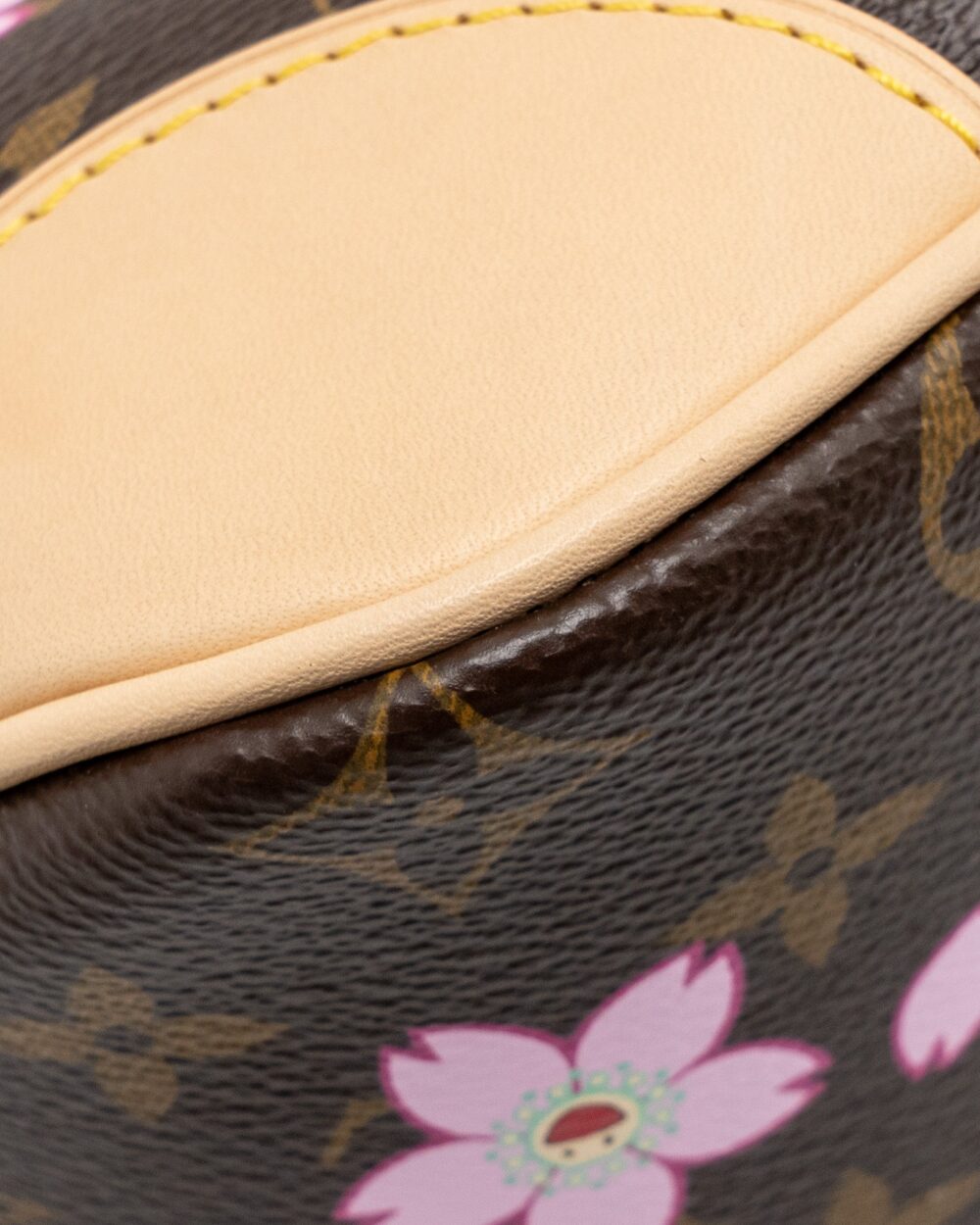 AAA Replica Louis Vuitton LV X TAKASHI MURAKAMI BOULOGNE PM CHERRY BLOSSOM MONOGRAM CANVAS GHW