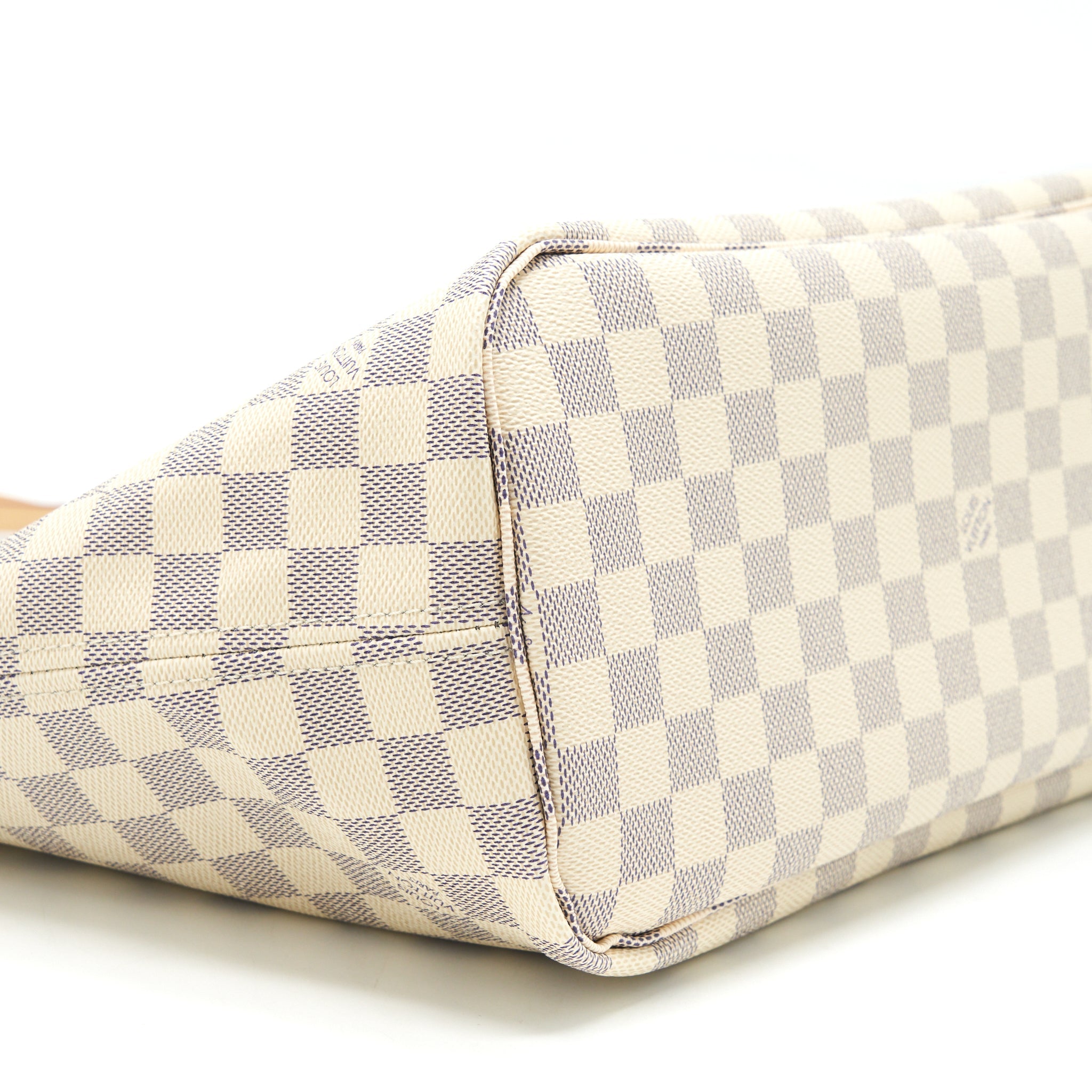 AAA Replica Louis Vuitton LV NEVERFULL MM DAMIER AZUR CANVAS /ROSE BALLERINE (NO INNER POUCH)