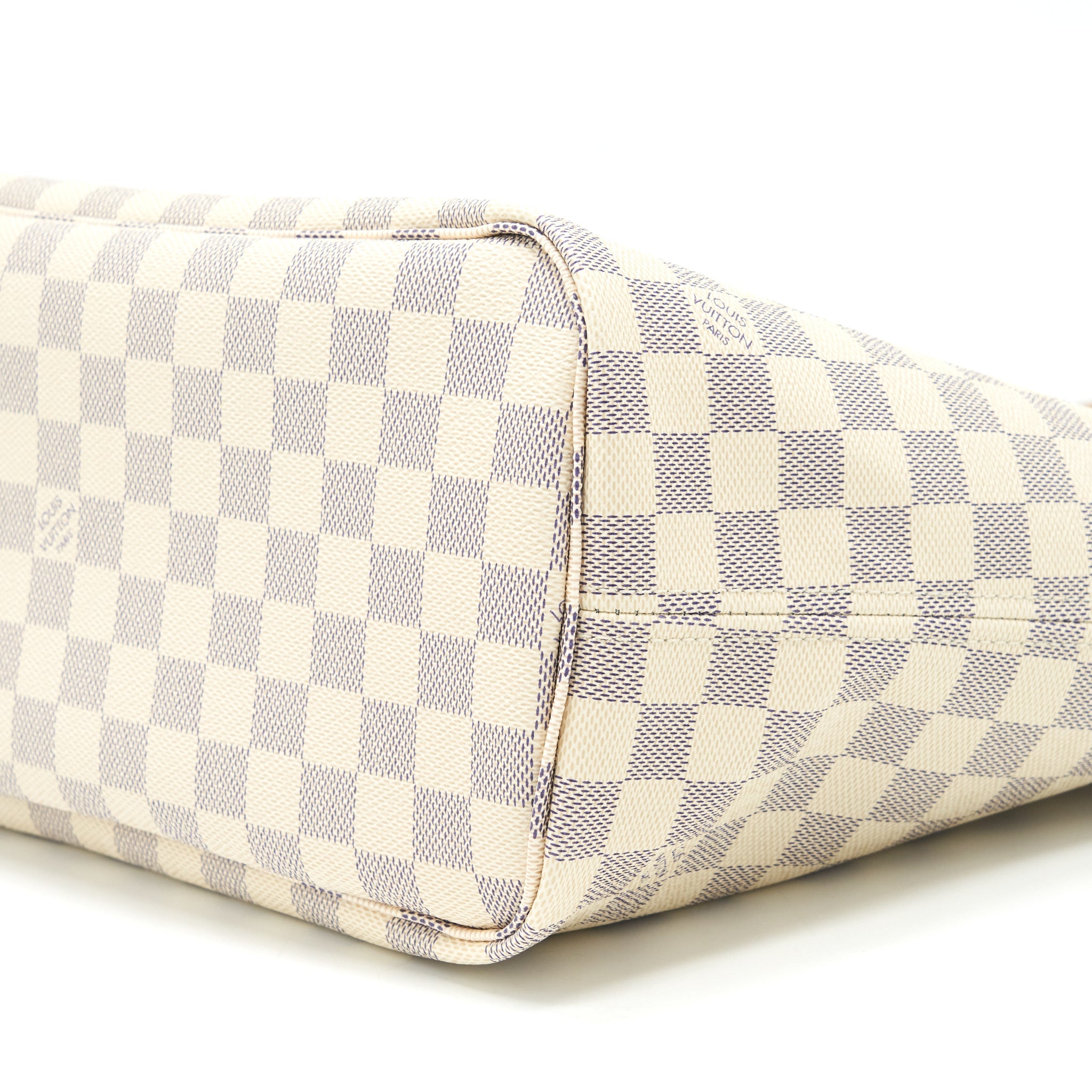 AAA Replica Louis Vuitton LV NEVERFULL MM DAMIER AZUR CANVAS /ROSE BALLERINE (NO INNER POUCH)