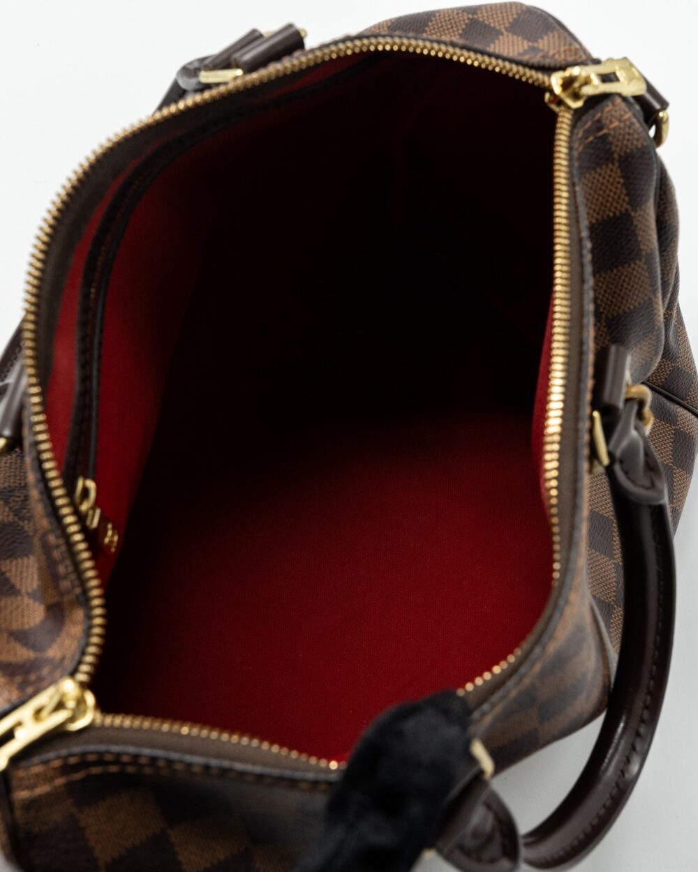 AAA Replica Louis Vuitton LV SPEEDY BANDOULIERE 30 DAMIER EBENE GHW