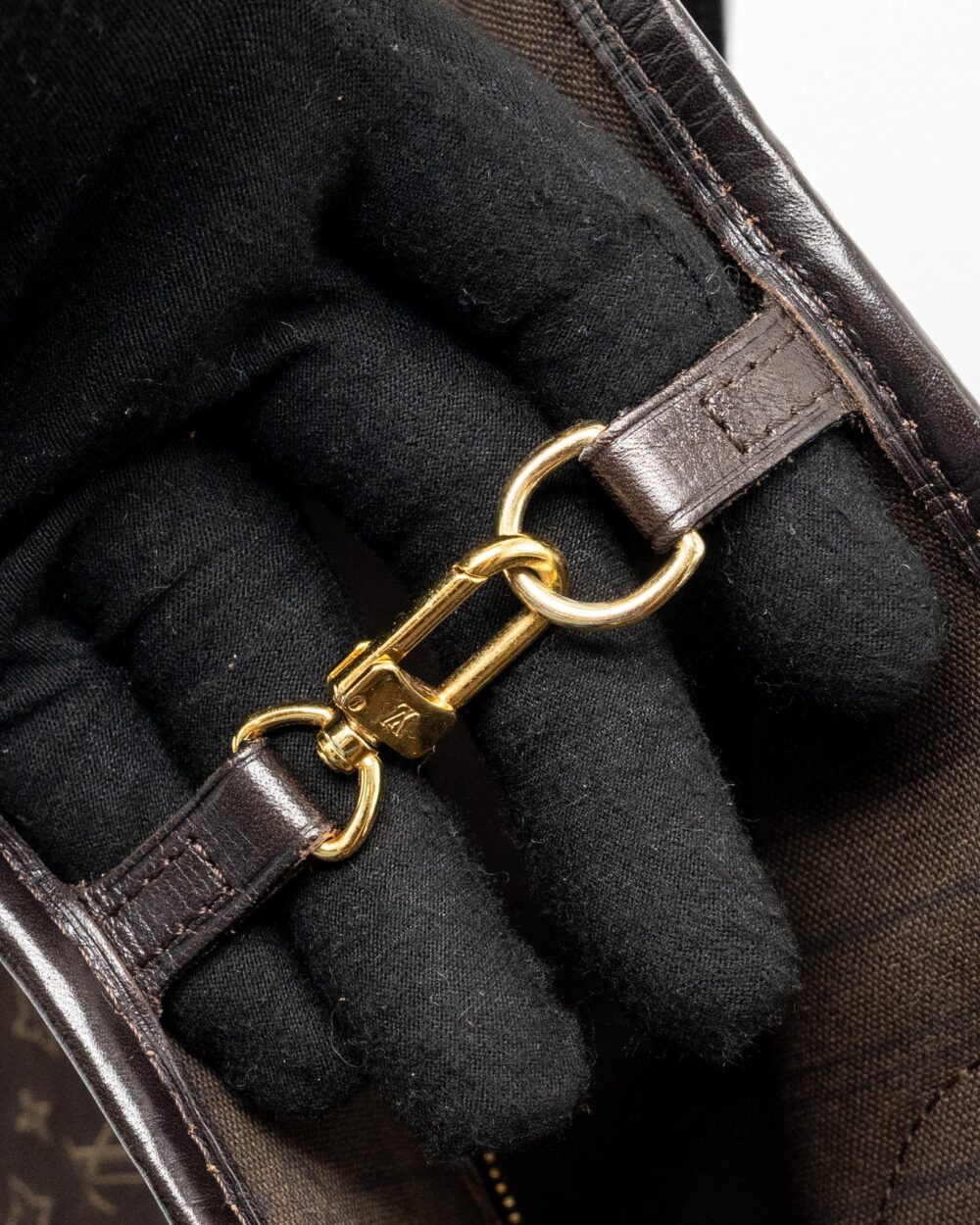 AAA Replica Louis Vuitton LV VINTAGE NEVERFULL MM FABRIC DARK BROWN GHW
