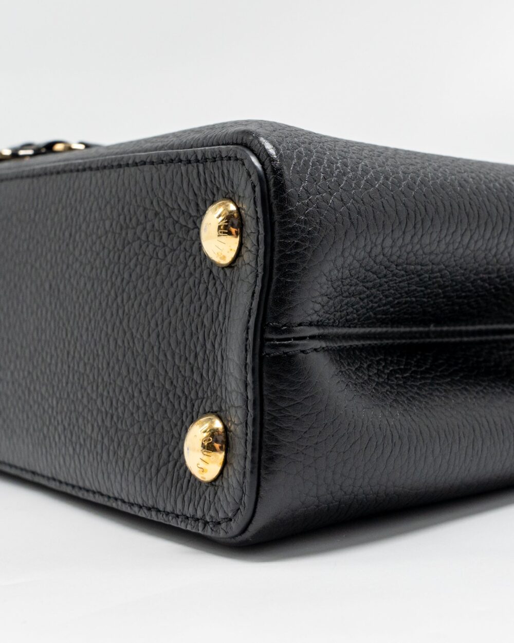 AAA Replica Louis Vuitton LV CAPUCINES BB WITH MONOGRAM FLOWER EMBELLISHMENTS TAURILLON BLACK GHW