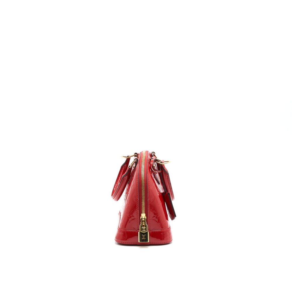 AAA Replica Louis Vuitton LV ALMA BB IN PATENT LEATHER RED